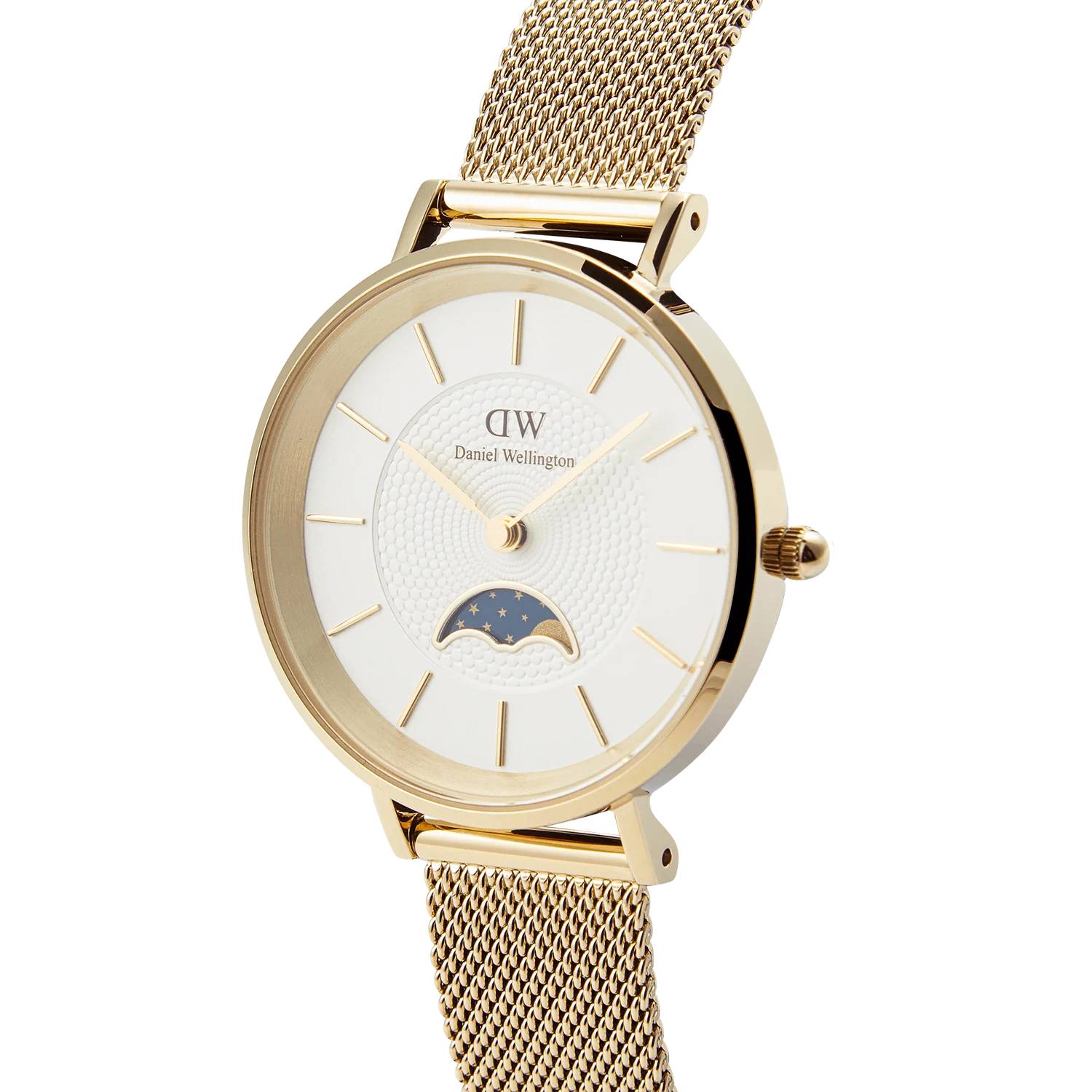 Orologio Donna Daniel Wellington Petite Lune Acciaio Dorato Fasi Lunari DW00100771
